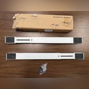 Adjustable Appliance Rollers - White